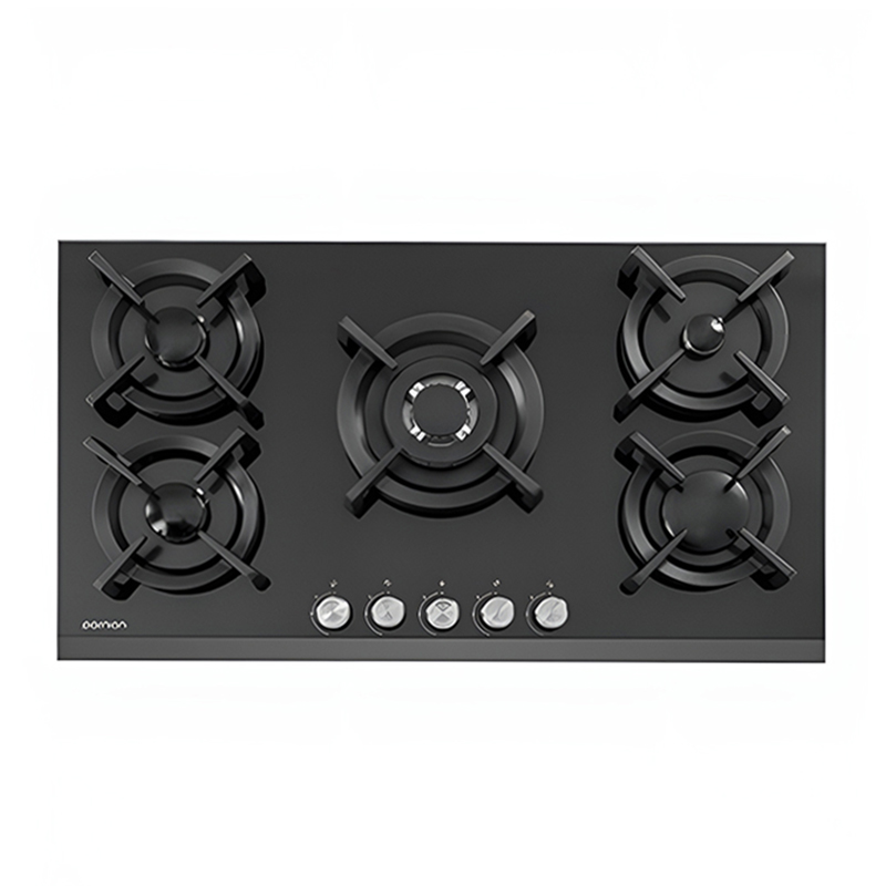 اجاق گاز 5 شعله شیشه ای مدل PB-5224 پرنیان PARNIAN STEEL 