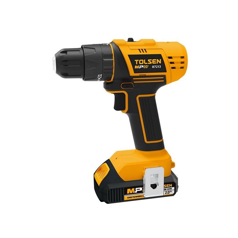 دریل شارژی 10 چکشی 20 ولت BMC به همراه دو باطری و کیف تولسن TOOLSEN مدل 87213	