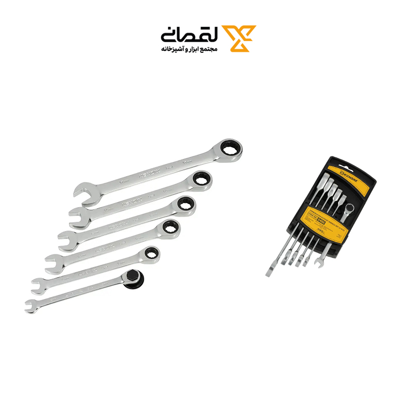 ست آچار یکسر جغجغه 6 عددی مدل 9406 کنزاکس KENZAX 