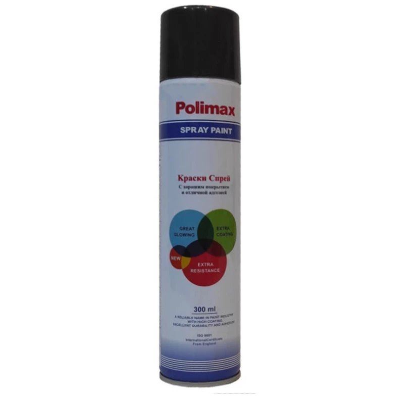 اسپری رنگ مشکی POLIMAX 1*J12   بهار4*12