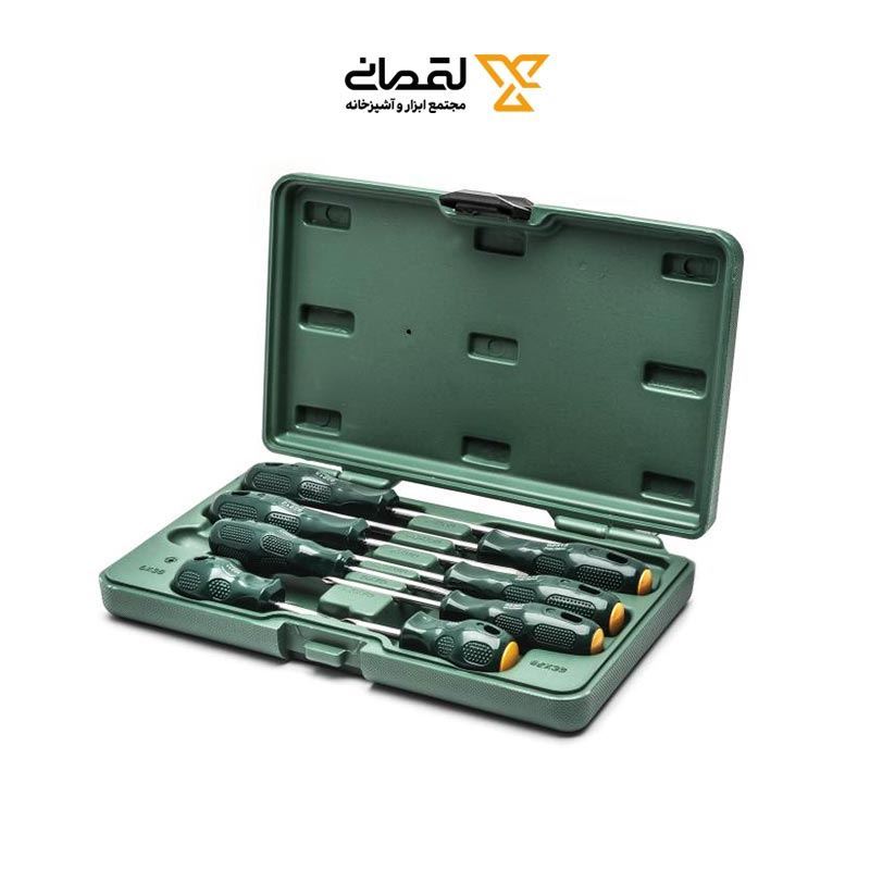 ست پیچ گوشتی 8 عددی با کیف مدل ST09306SJ ساتا SATA 1*L51