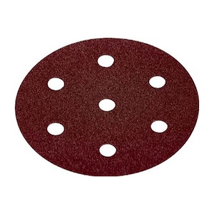 سنباده (اوربیتال) گرد پشت چسبدار 120 (قطر 150 ) 7 سوراخ پاس PAS