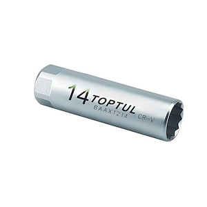 بکس تکی 3/8  اینچ 12 پر شمعی فنری سایز 14 تاپ تول کد BAAX1214