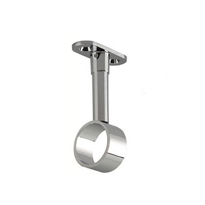 پایه سقفی گرد لوله استیل 25 ته باز کروم کد N501 نایس NICE