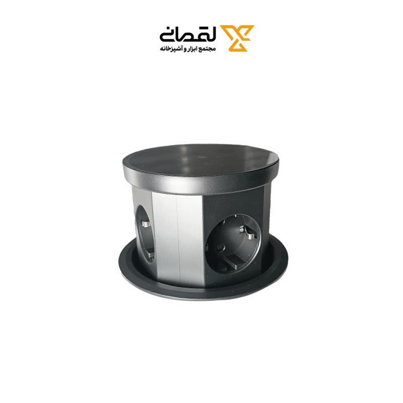 پریز برق استوانه تو کار مشکی MILO کد 1070 1*G24