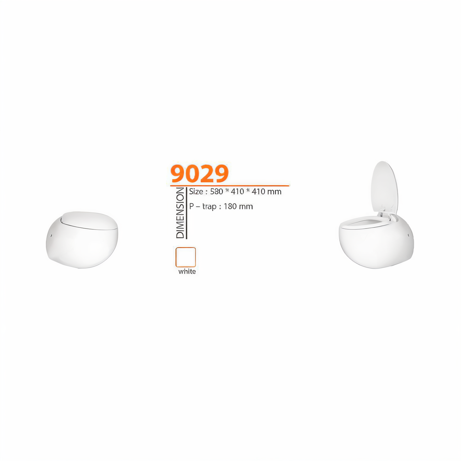 توالت فرنگی وال هنگ مدل WK-HT9029 سفید ورتا VERTA 12*8مریم