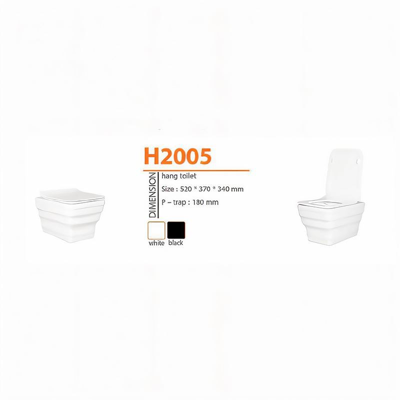توالت فرنگی وال هنگ مدل H2005 سفید ورتا VERTA 12*A21