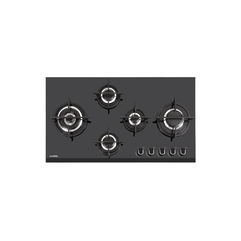 اجاق گاز 5 شعله شیشه ای مدل G531 ایلیا استیل ILIA STEEL 