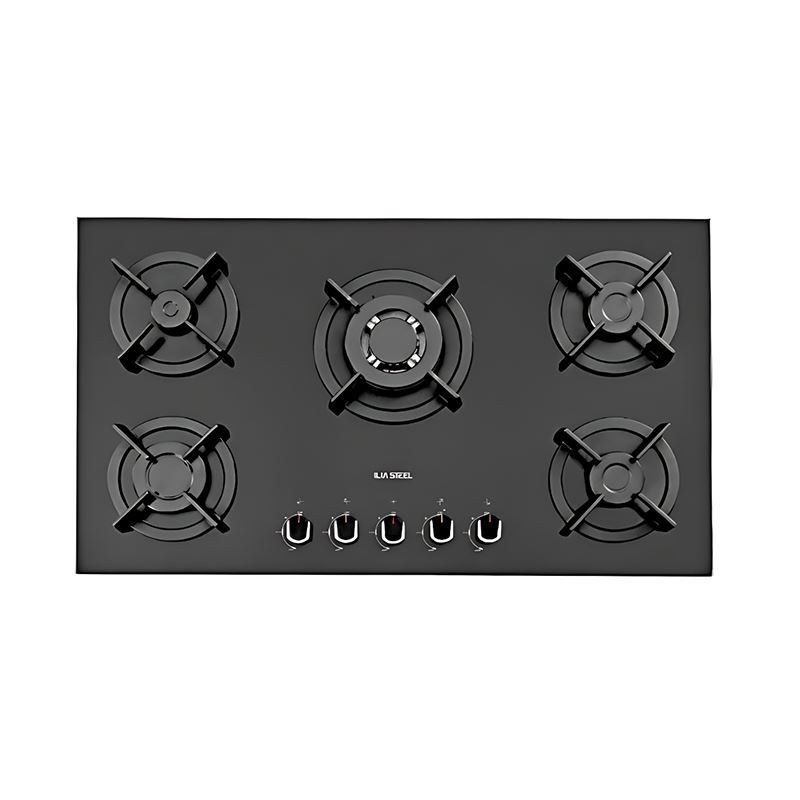 اجاق گاز 5 شعله شیشه ای  مدل G546 ایلیا استیل ILIA STEEL 