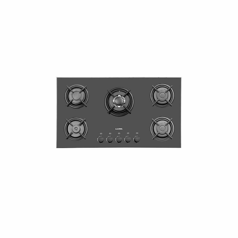 اجاق گاز پنج شعله شیشه ای مدل G530 ایلیا استیل ILIA STEEL 