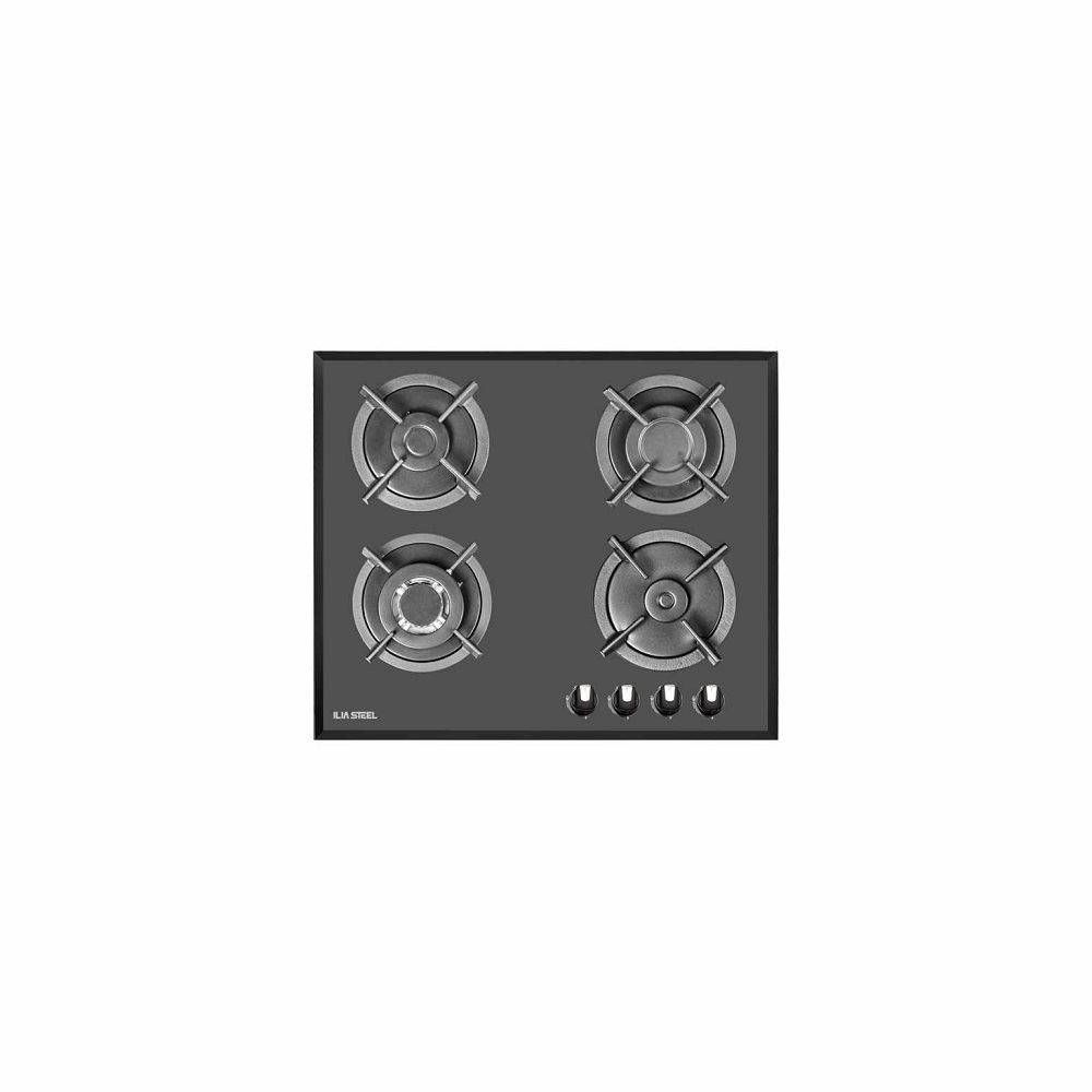 اجاق گاز چهار شعله شیشه ای مدل G401 ایلیا استیل ILIA STEEL نسترن3*12