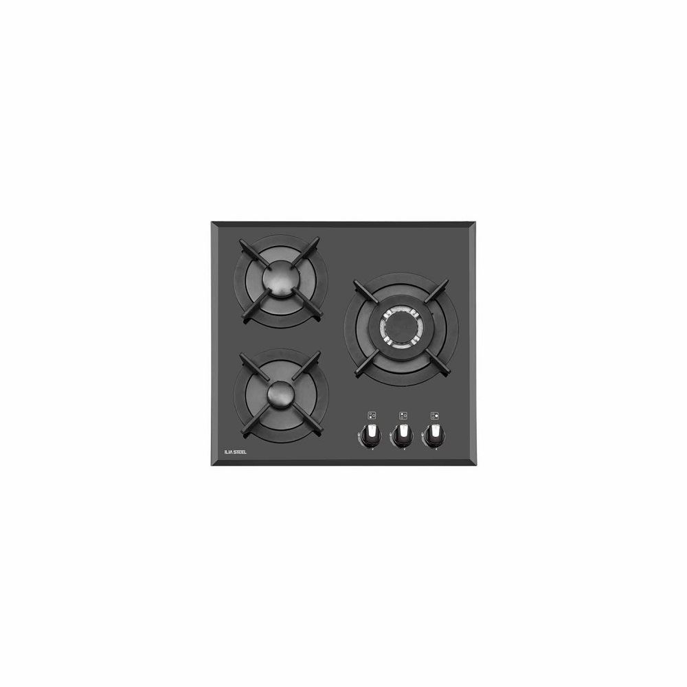 اجاق گاز سه شعله شیشه ای مدل G301 ایلیا استیل ILIA STEEL نسترن4*12