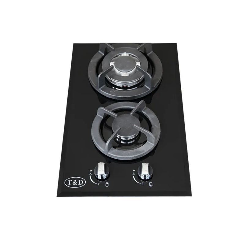 اجاق گاز شیشه ای 2 شعله مدل TD129E تی اند دی T&D فرشته14*12