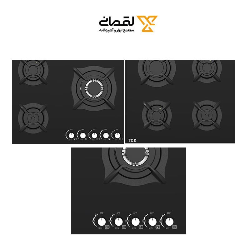 اجاق گاز 5 شعله مدل TD145E تی اند دی T&D گلستان4*12