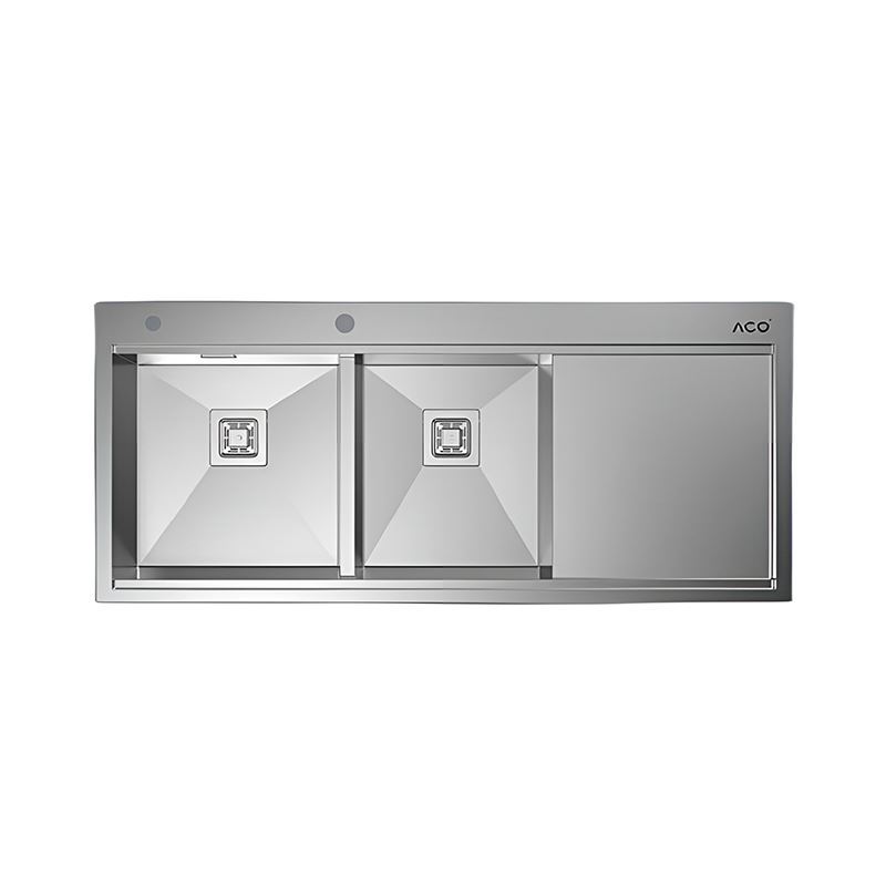 سینک ظرفشویی استیل 50*116 راست با جا مایع کد SD01 آکو ACO نسترن18*12