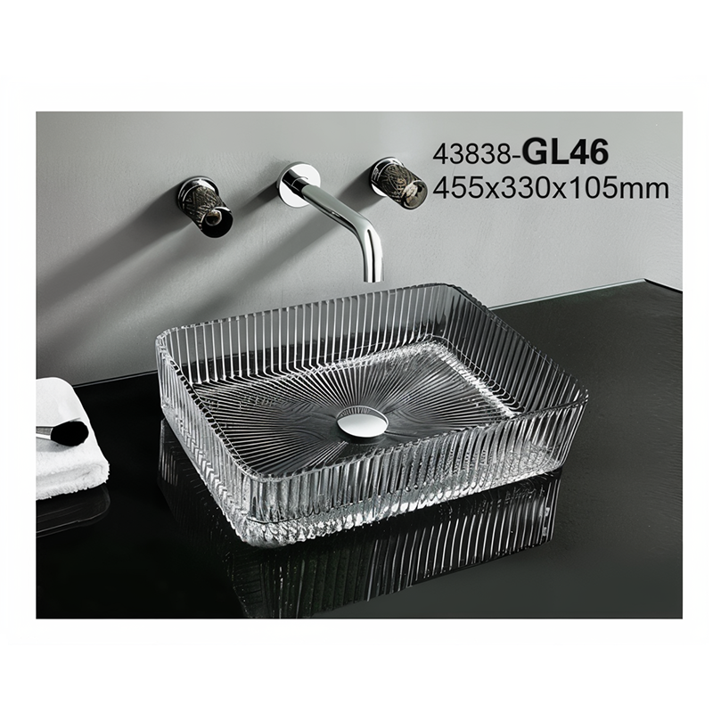 سنگ روشویی کریستال شفاف 105*330*455 مدل GL46-PI مرآس MERASSE (به سفارش اروپا) لاله3*12