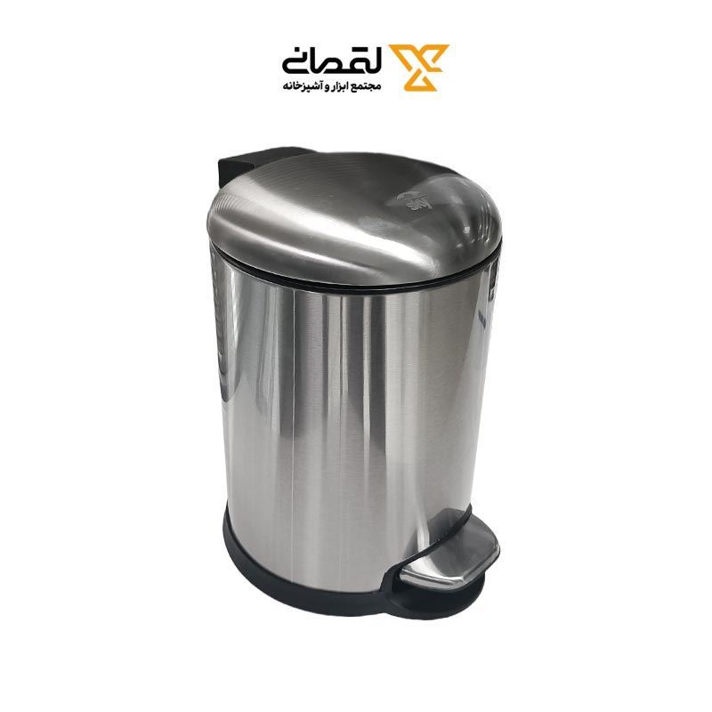 سطل زباله پدالی 5 لیتری کروم مات SKY آتریسا	