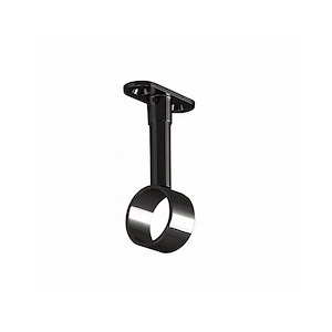 پایه سقفی گرد لوله استیل 25 ته باز مشکی کد N501 نایس NICE