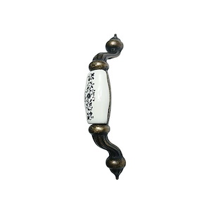 دستگیره کابینتی سرامیکی دو پیچ  زیتونی گل ستاره  H8304-96 CG پرایم S.A