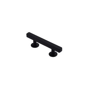 دستگیره کابینتی دو پیچ مدل PILLAR سایز 64 Black زئوس ZEUS