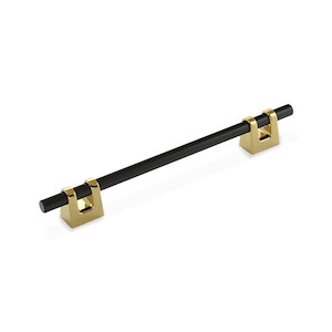 دستگیره کابینتی دو پیچ طلایی مشکی H2708-128G پرایم