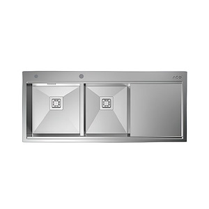 سینک ظرفشویی استیل 50*116 راست با جا مایع کد SD01 آکو ACO