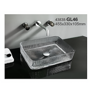 سنگ روشویی کریستال شفاف 105*330*455 مدل GL46-PI مرآس MERASSE (به سفارش اروپا)