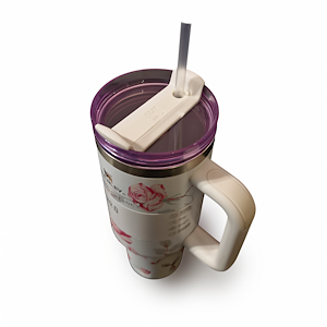 تراول ماگ شاخه گل قرمز  کد STANLEY-FL  1*Q3
