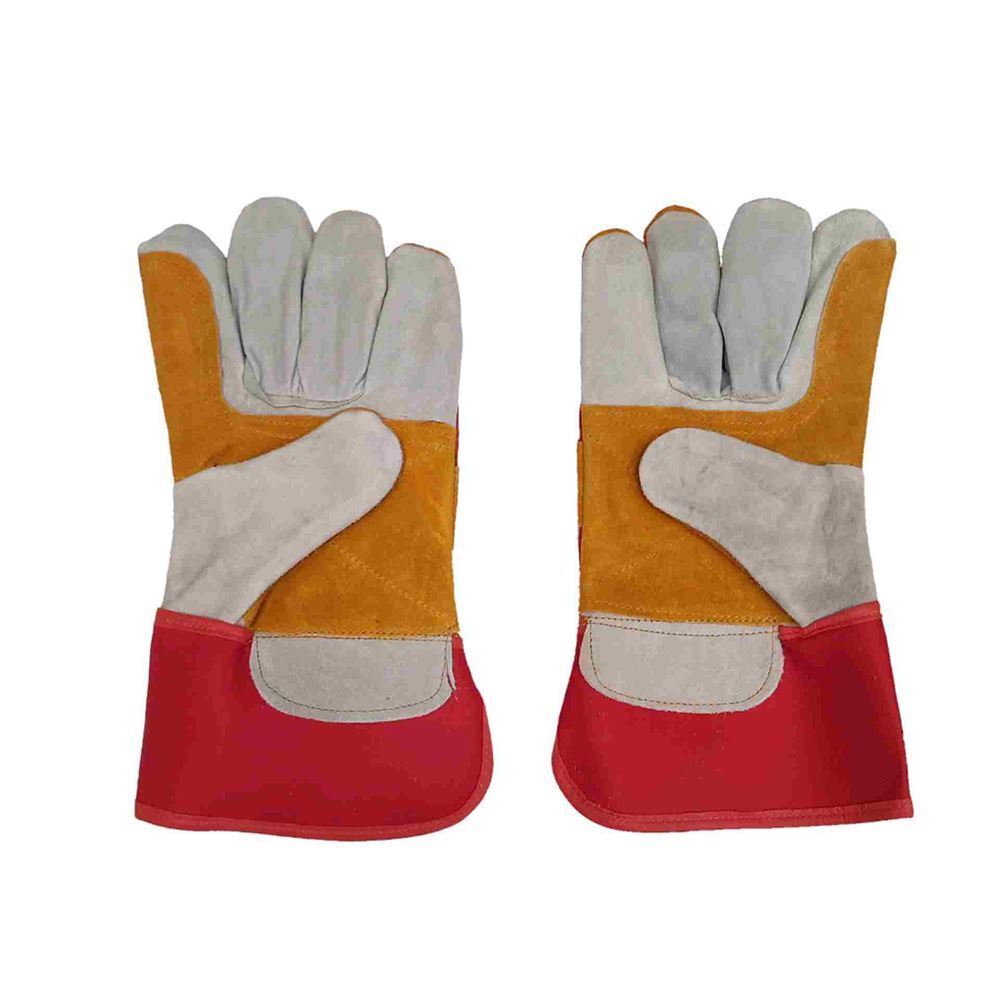 دستکش کف چرم کف دوبل زرد 1*G43