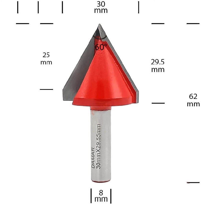 تیغ فرز نجاری کد DM-083003-60 دامار DAMAR	