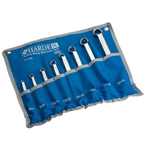 ست آچار دو سر رینگی 8 عددی هاردکس HARDEX 1*L51