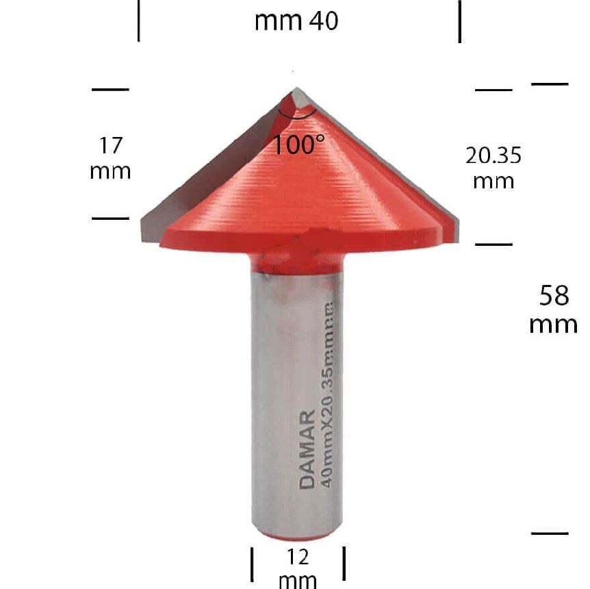 تیغ فرز نجاری کد DM-084004-100 دامار DAMAR	