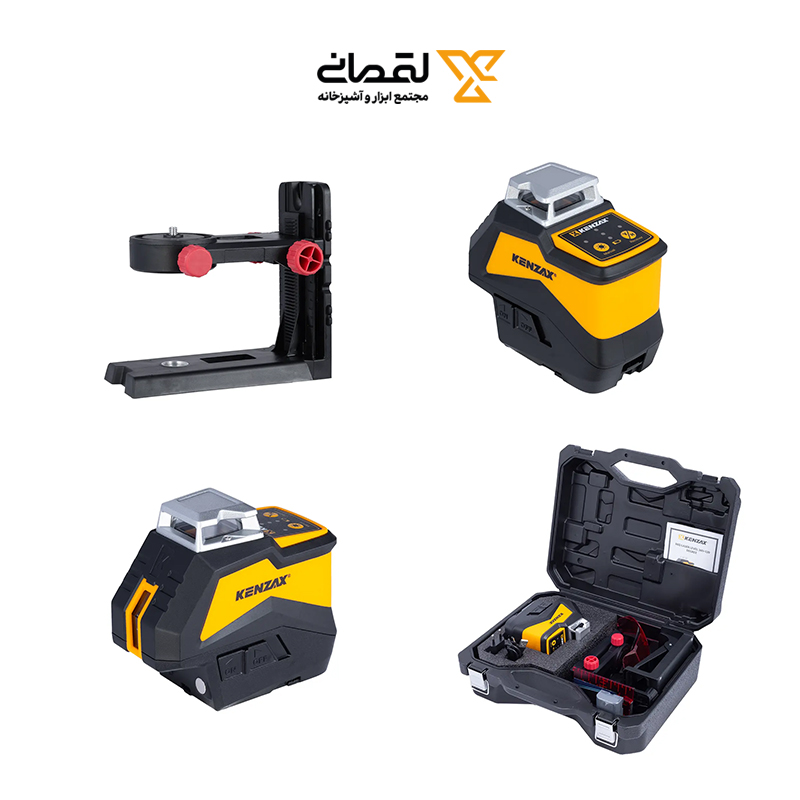 تراز لیزری 5 خط شارژی 360 درجه قرمز مدل 1145 کنزاکس KENZAX 