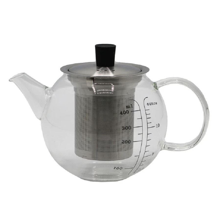 قوری در استیل 400ML PIREX شفاف مدل VK314313 بی وی کی BVK	