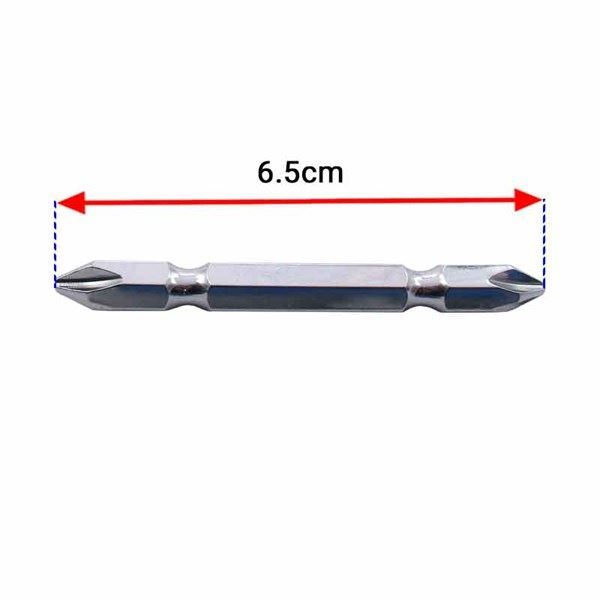 نوک پیچ گوشتی دو طرفه چهارسو مغناطیسی 6/5 سانت PH2-PH2  ولف WOLF 1*jk02/2  فرشته15*12