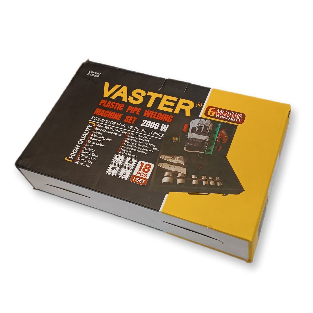 اتو لوله سبز پلیمر با لوازم 18 پارچه کد S1-2000 واستر VASTER 1*M44