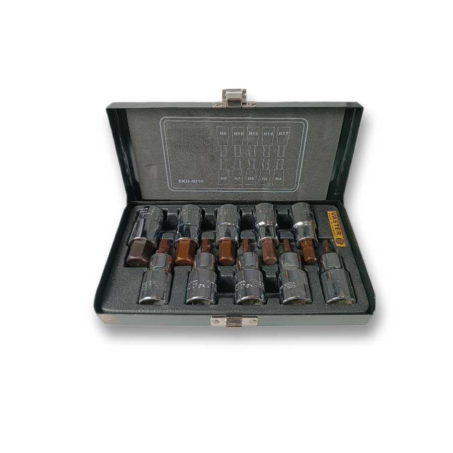 جعبه بکس آلنی 10 پارچه 1/2 کد  VA.SH4010 واستر VASTER 1*L51
