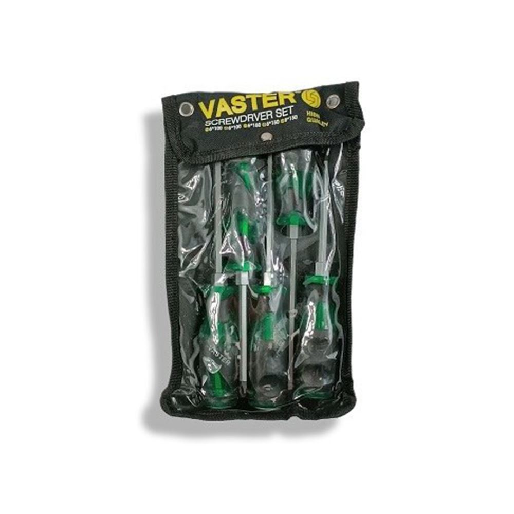 ست پیچ گوشتی ضربه ای کیفی سری 5 عددی سبز واستر VASTER 1*L41