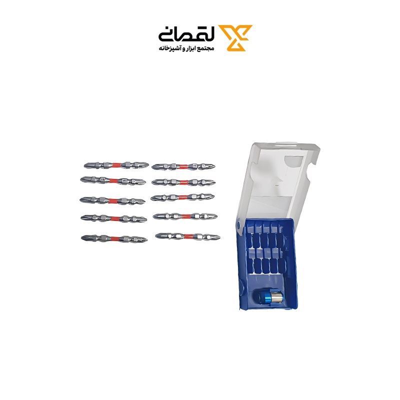 ست نوک پیچ گوشتی 11 عددی 6/5 سانت دو طرفه چهارسو کد 65 PH2 پلاتینیوم PLATINUM 1*JK02/3