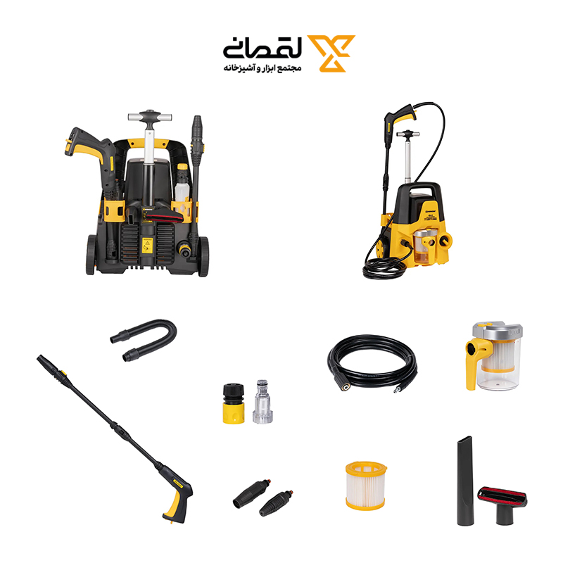 کارواش و جارو برقی 4 کاره 130 بار 1600 وات یونورسال خودمکش مدل 6540 کنزاکس KENZAX 