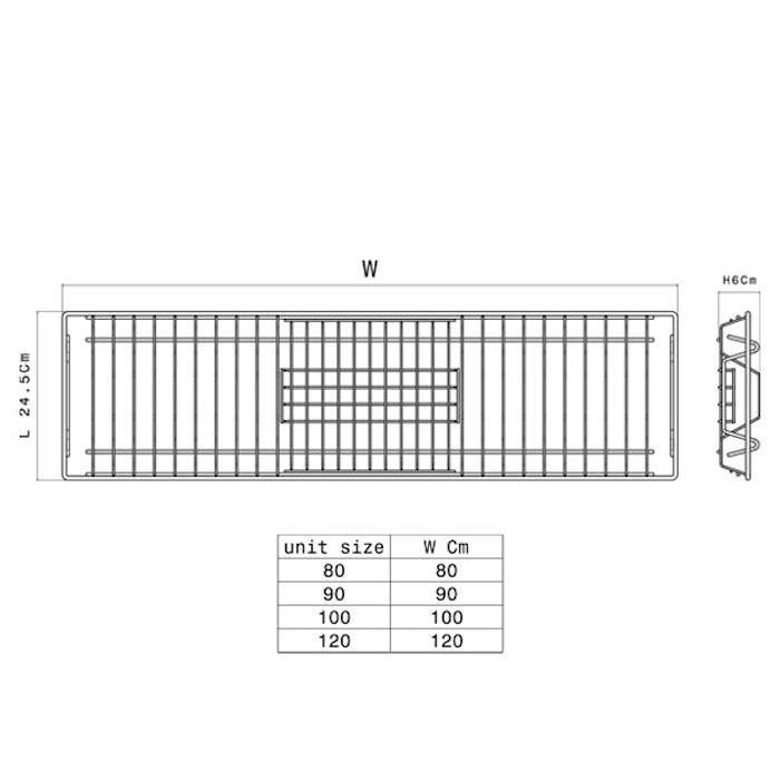 آبچکان آبکاری استیل ویژه کابینت فلزی سایز 80 آدلان کد (S.A) A105 1*A13