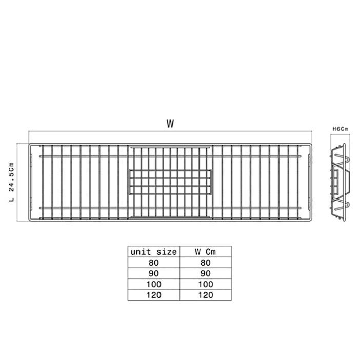 آبچکان استیل ویژه کابینت فلزی سایز 100 آدلان کد (S.A) AS902 1*A13