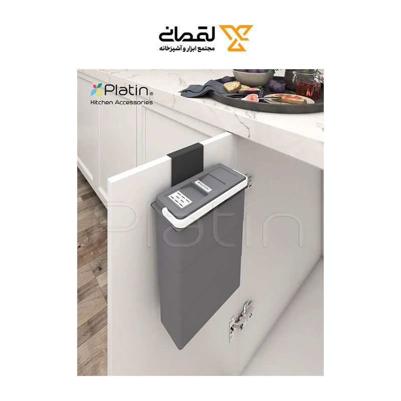 سطل زباله رو دری MDF مدل 3691 (362) پلاتین PELATIN 1*H91