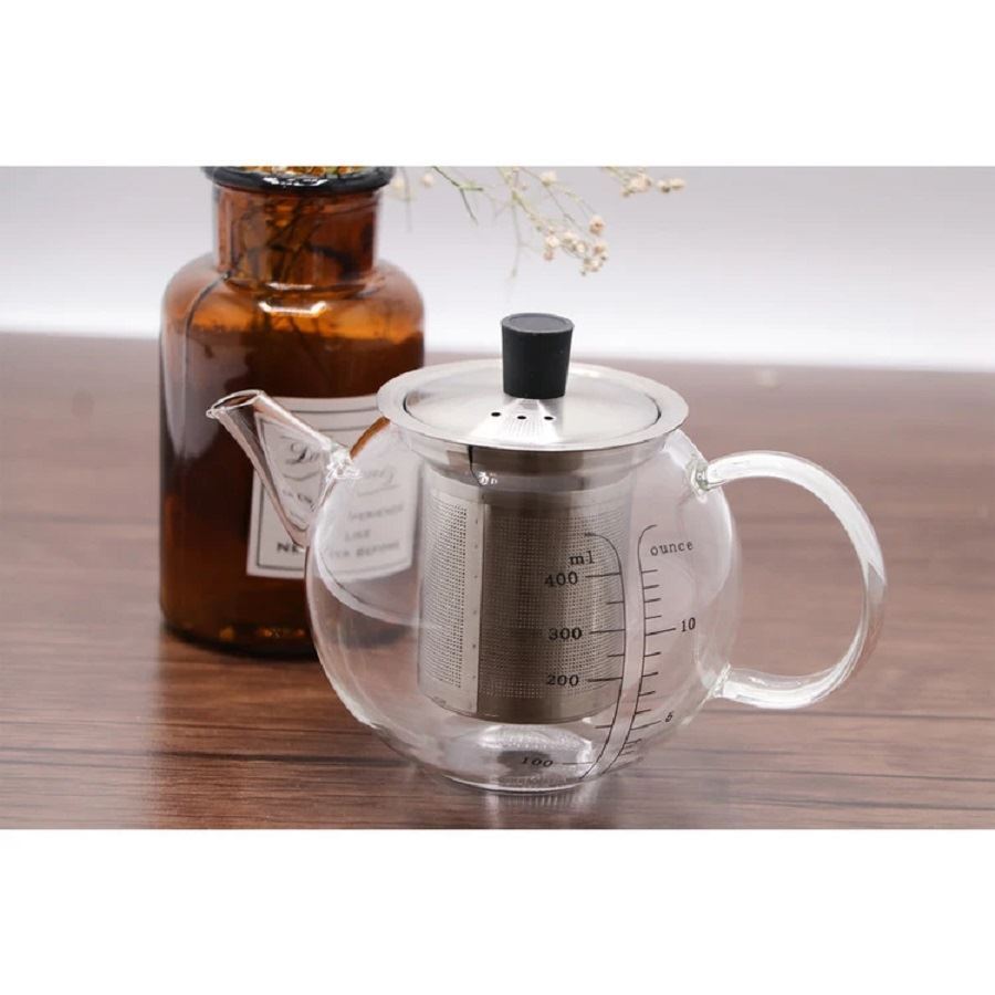قوری در استیل 400ML PIREX شفاف مدل VK314313 بی وی کی BVK	