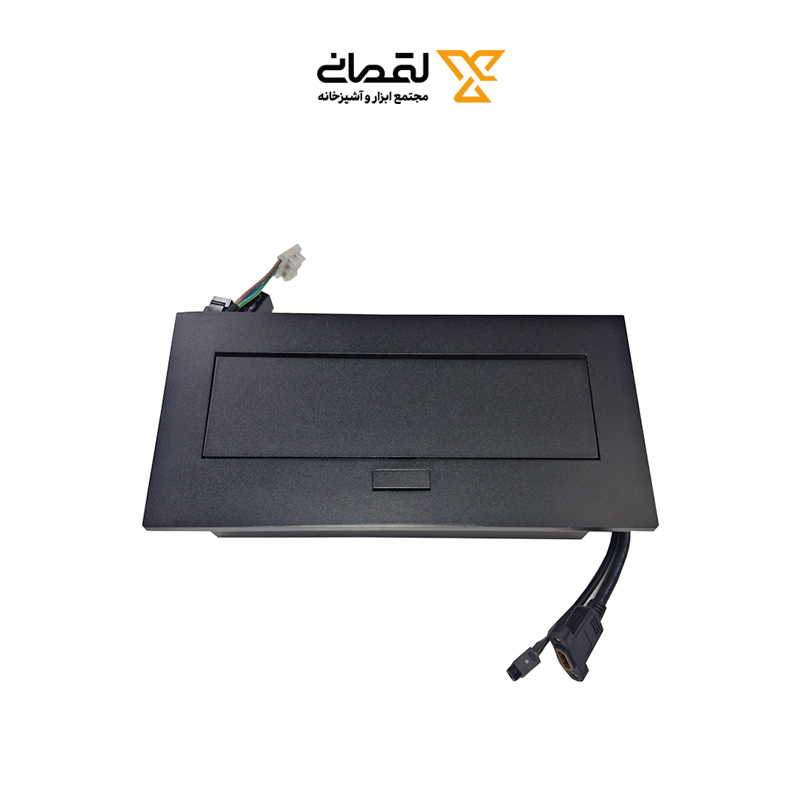 پریز برق مستطیل تو کار مشکی MILO کد 1022	
