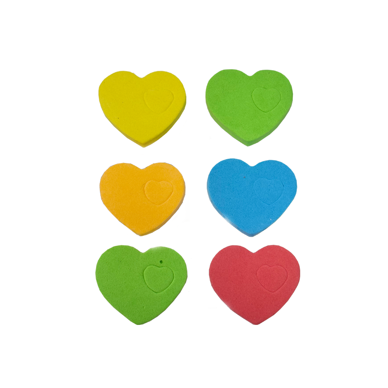 ضربه گیر چسبی فانتزی سری 6 عددی طرح قلب رنگی 