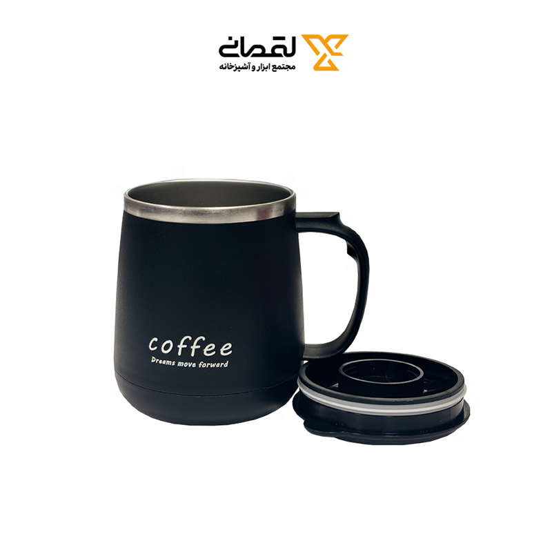 لیوان استیل مشکی کد X-500W	