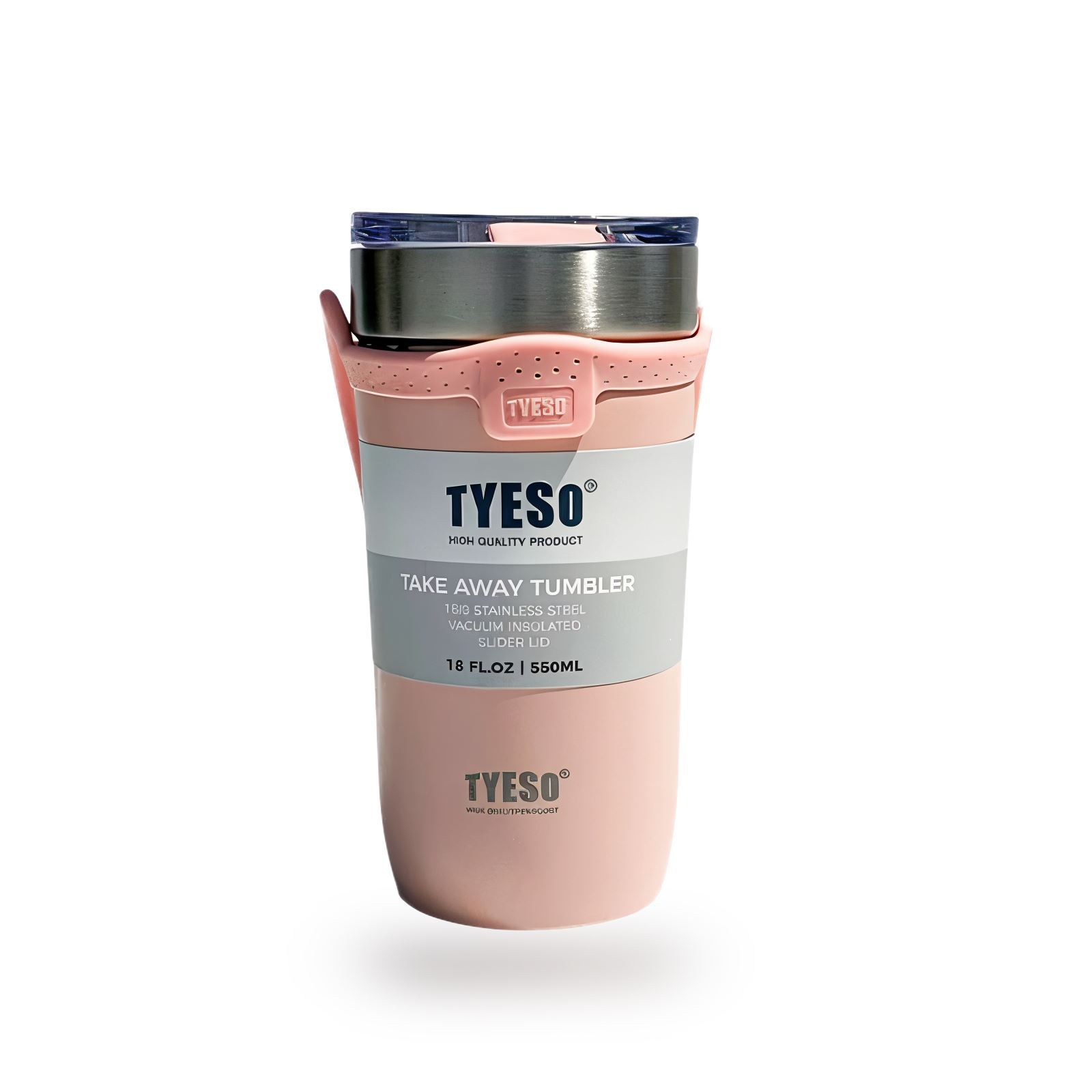 تراول ماگ صورتی درب اکرولیک TYESO کد TS8766B 