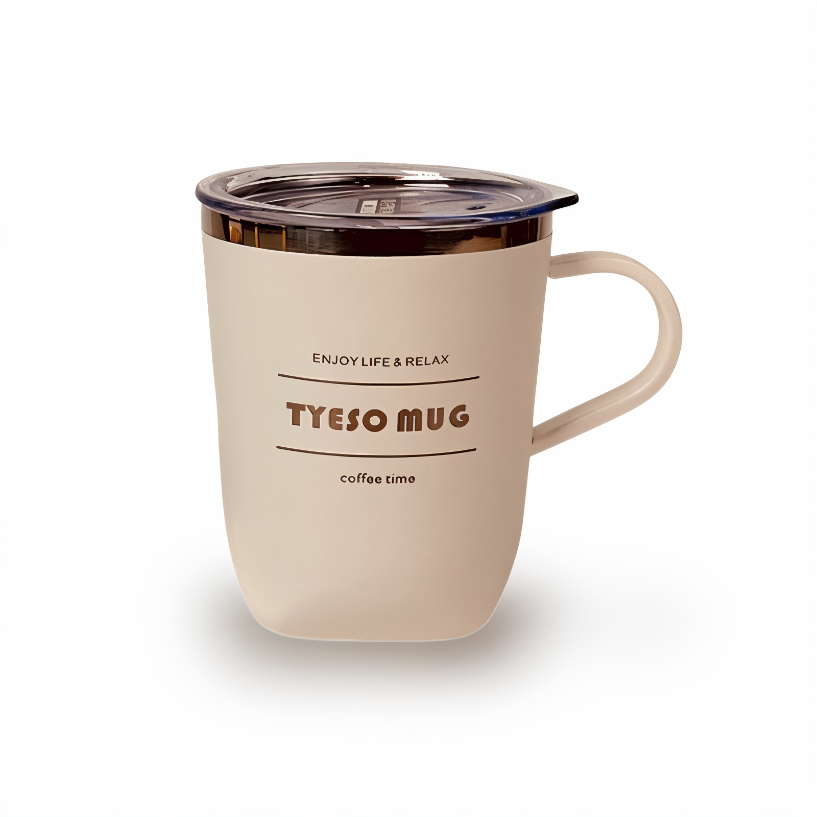 تراول ماگ 300 میل TYESO کد 8718B کرم 