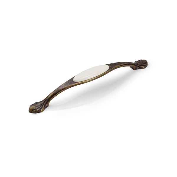 دستگیره کابینتی سرامیکی دو پیچ  زیتونی ساده H8504-128 CS پرایم S.A 1*B34
